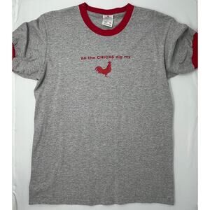 All the Chicks Dig My (Rooster Photo) Small Humorous Novelty Casual Pre-Owned